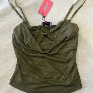 cowl top with built in bra!